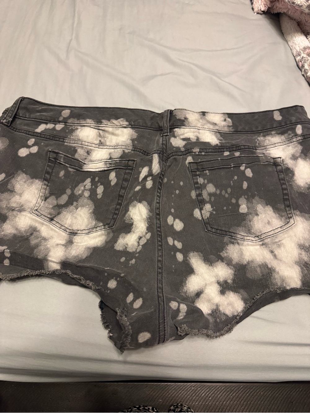 torrid Black Bleach-Splatter Distressed Denim Shorts - Picture 3 of 3